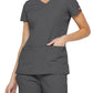 Women's 6-Pocket V-Neck Top - 85906 - Pewter