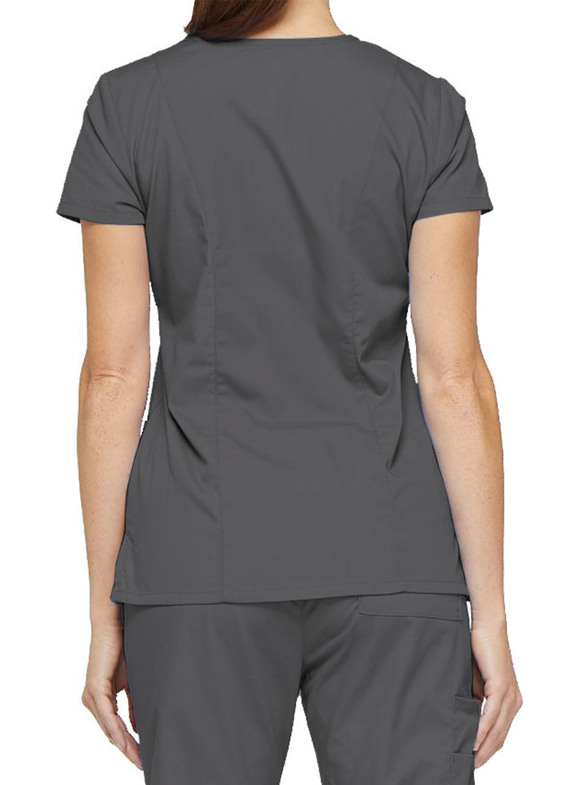 Women's 6-Pocket V-Neck Top - 85906 - Pewter