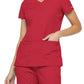 Women's 6-Pocket V-Neck Top - 85906 - Red