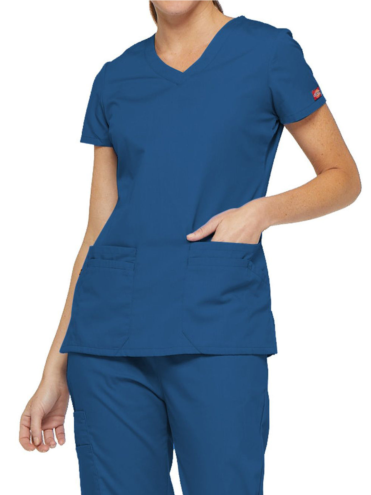 Women's 6-Pocket V-Neck Top - 85906 - Royal
