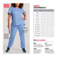 Women's 6-Pocket V-Neck Top - 85906 - Galaxy Blue