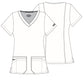 Women's 6-Pocket V-Neck Top - 85906 - White