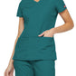 Women's 6-Pocket V-Neck Top - 85906 - Teal Blue