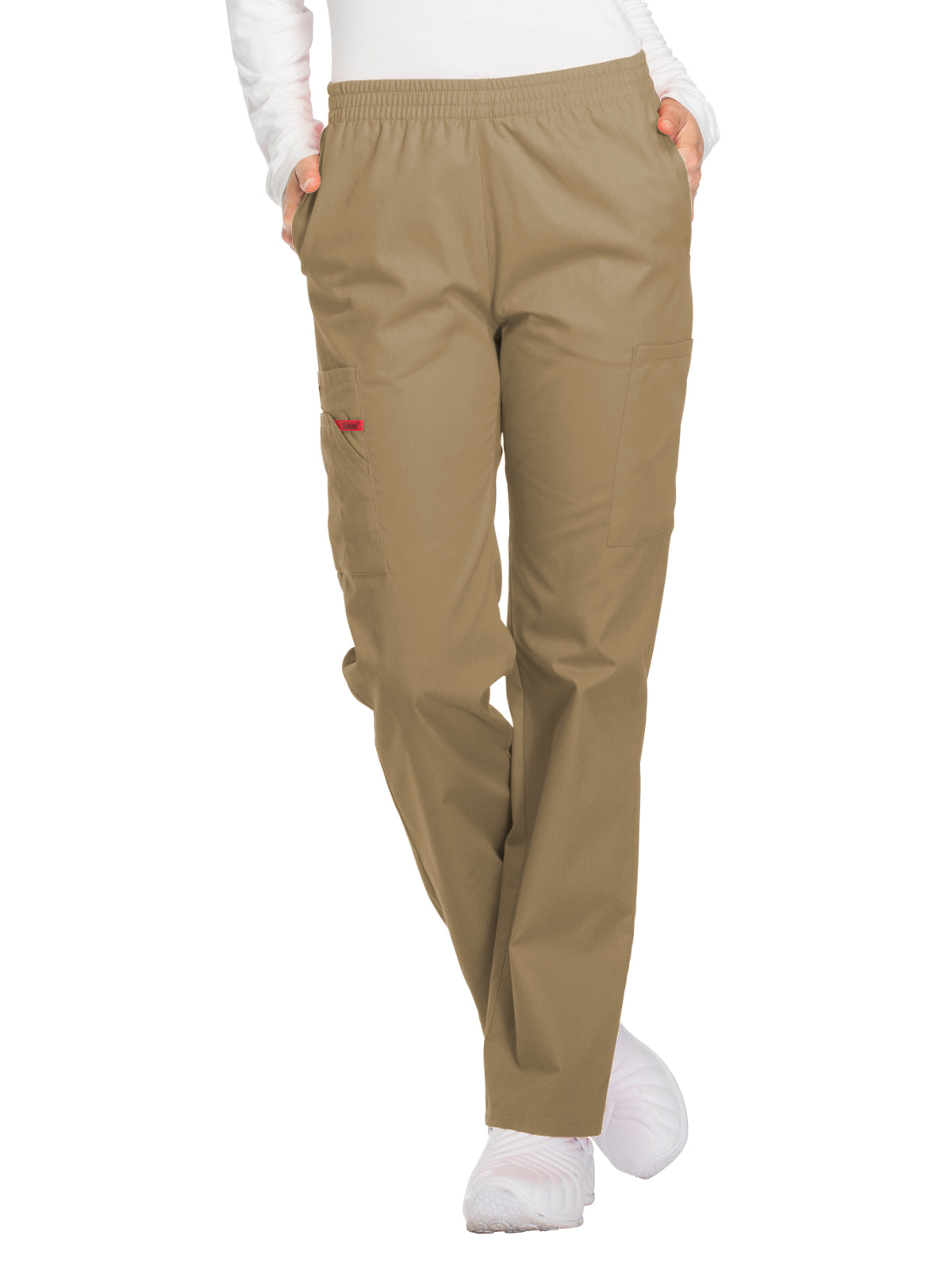 Women's Natural Rise Tapered Leg Pull-On Pant - 86106 - Dark Khaki
