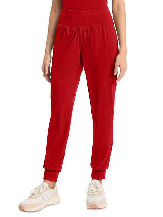Women's 5-Pocket Jogger Pant - CK033 - Red