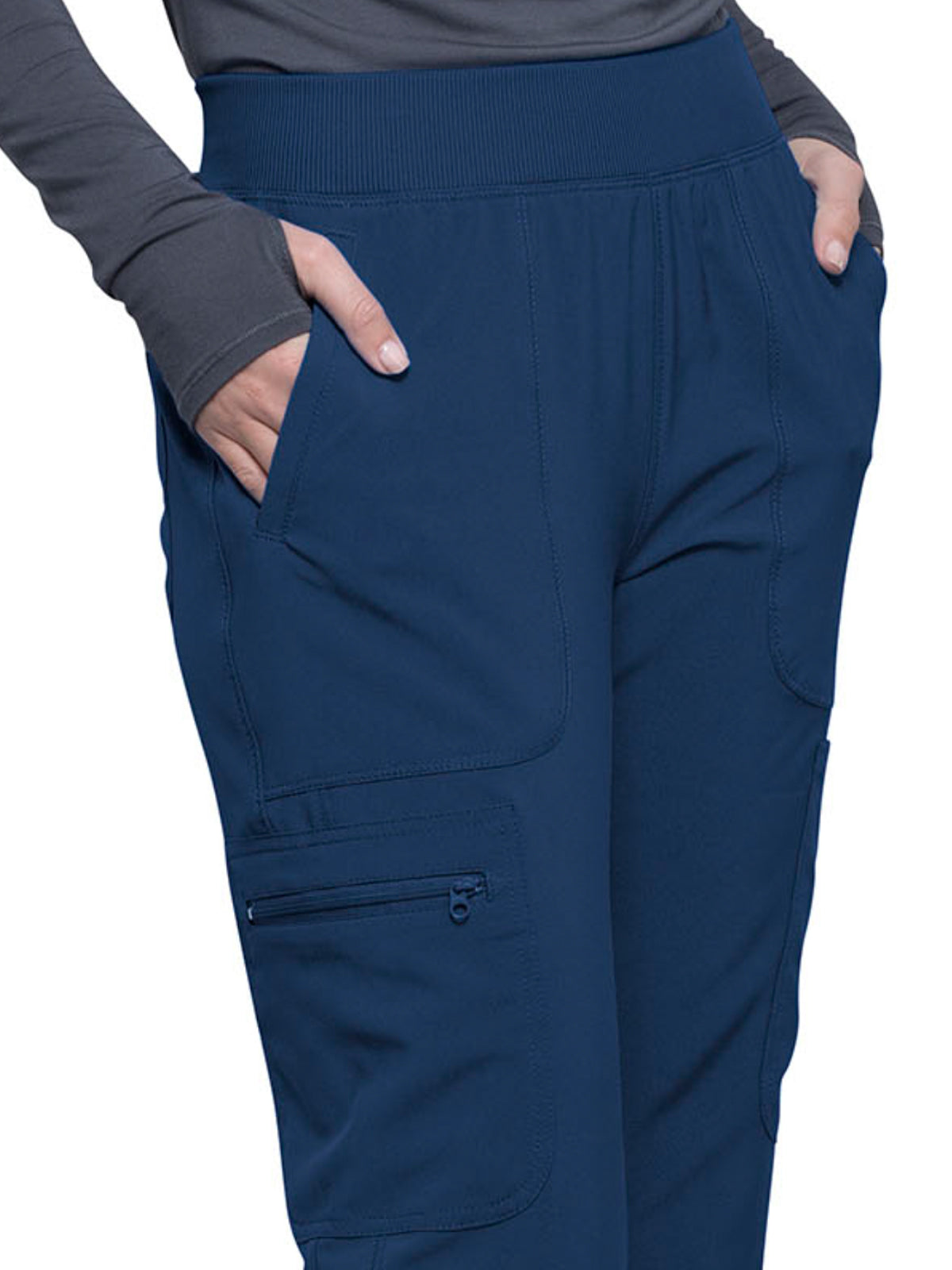 Women's Mid Rise Tapered Leg Pant - CK065A - Navy