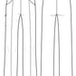 Women's 3-Pocket Wide Leg Pant - CK162 - Black