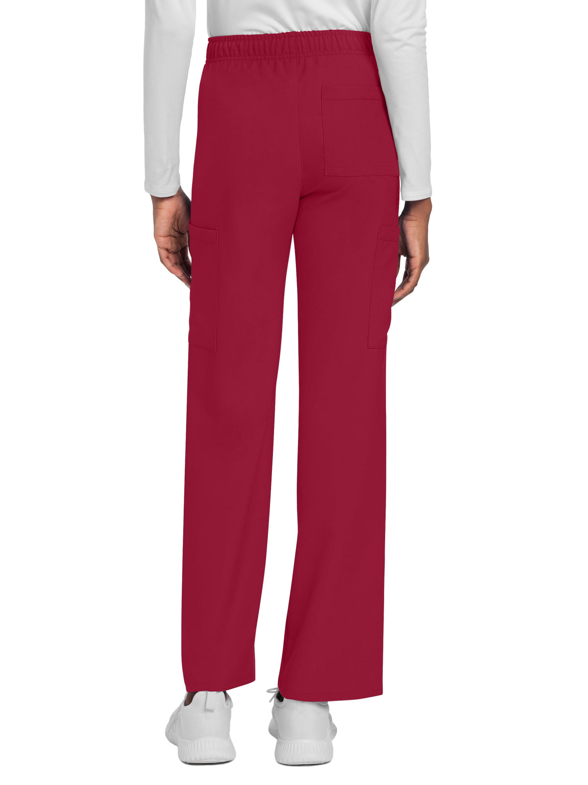 Unisex 3-Pocket Mid Rise Drawstring Pant - CK280A - Red