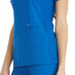 Women's 2 Pocket V-Neck Knit Side Panel Top - CK605 - Royal