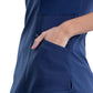 Women's 3-Pocket V-Neck Top - CK623A - Navy