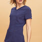 Women's 3-Pocket V-Neck Top - CK623A - Navy