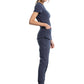Women's 3-Pocket V-Neck Top - CK623A - Pewter