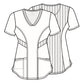 Women's 3-Pocket V-Neck Top - CK623A - Pewter