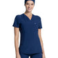 Women's Left Chest Pocket Tuckable V-Neck Top - CK687A - Navy