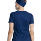 Women's Left Chest Pocket Tuckable V-Neck Top - CK687A - Navy