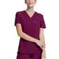 Women's Left Chest Pocket Tuckable V-Neck Top - CK687A - Wine
