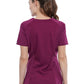 Women's Left Chest Pocket Tuckable V-Neck Top - CK687A - Wine