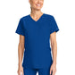 Women's 2-Pocket Maternity V-Neck Top - CK701A - Galaxy Blue