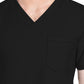 Unisex 1-Pocket V-Neck Top - CK778A - Black
