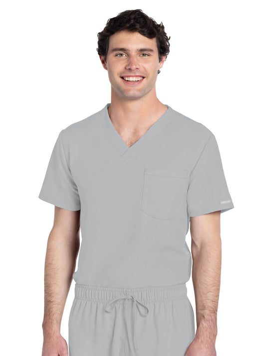 Unisex 1-Pocket V-Neck Top - CK778A - Grey
