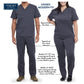 Unisex 1-Pocket V-Neck Top - CK778A - Ciel