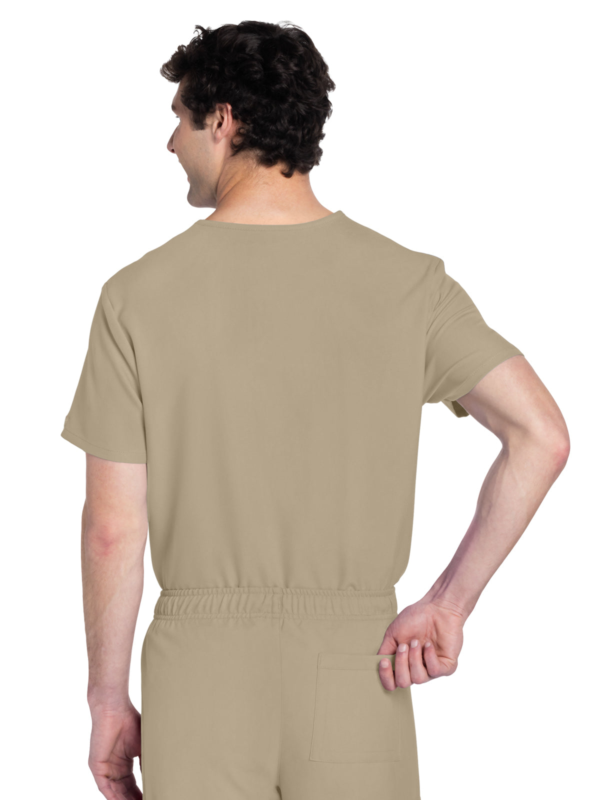 Unisex 1-Pocket V-Neck Top - CK778A - Khaki