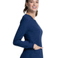 Women's 3 Pocket Long Sleeve V-Neck Top - CK781A - Navy