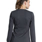 Women's 3 Pocket Long Sleeve V-Neck Top - CK781A - Pewter