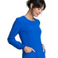 Women's 3 Pocket Long Sleeve V-Neck Top - CK781A - Royal
