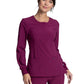 Women's 3 Pocket Long Sleeve V-Neck Top - CK781A - Wine