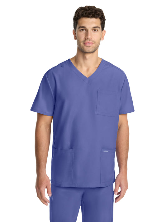 Men's 3-Pocket Tuck-In V-Neck Top - CK783A - Ciel