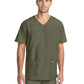 Men's 3-Pocket Tuck-In V-Neck Top - CK783A - Olive
