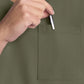 Men's 3-Pocket Tuck-In V-Neck Top - CK783A - Olive