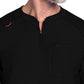 Men's 3-Pocket Henley Top - CK812 - Black