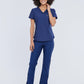 Women's 1-Pocket Tuckable V-Neck Top - CK819 - Navy