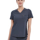 Women's 1-Pocket Tuckable V-Neck Top - CK819 - Pewter