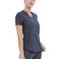 Women's 1-Pocket Tuckable V-Neck Top - CK819 - Pewter