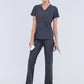 Women's 1-Pocket Tuckable V-Neck Top - CK819 - Pewter