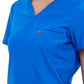 Women's 1-Pocket Tuckable V-Neck Top - CK819 - Royal