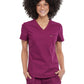 Women's 1-Pocket Tuckable V-Neck Top - CK819 - Wine