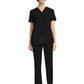 Women's 2-Pocket V-Neck Top - CK832 - Black