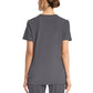Women's 2-Pocket V-Neck Top - CK832 - Pewter