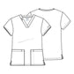 Women's 2-Pocket V-Neck Top - CK832 - Black