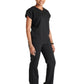 Women's V-Neck Top - CK836A - Black