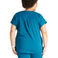 Women's V-Neck Top - CK836A - Caribbean Blue