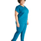 Women's V-Neck Top - CK836A - Caribbean Blue