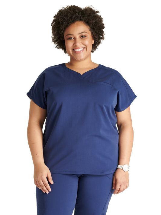 Women's V-Neck Top - CK836A - Navy