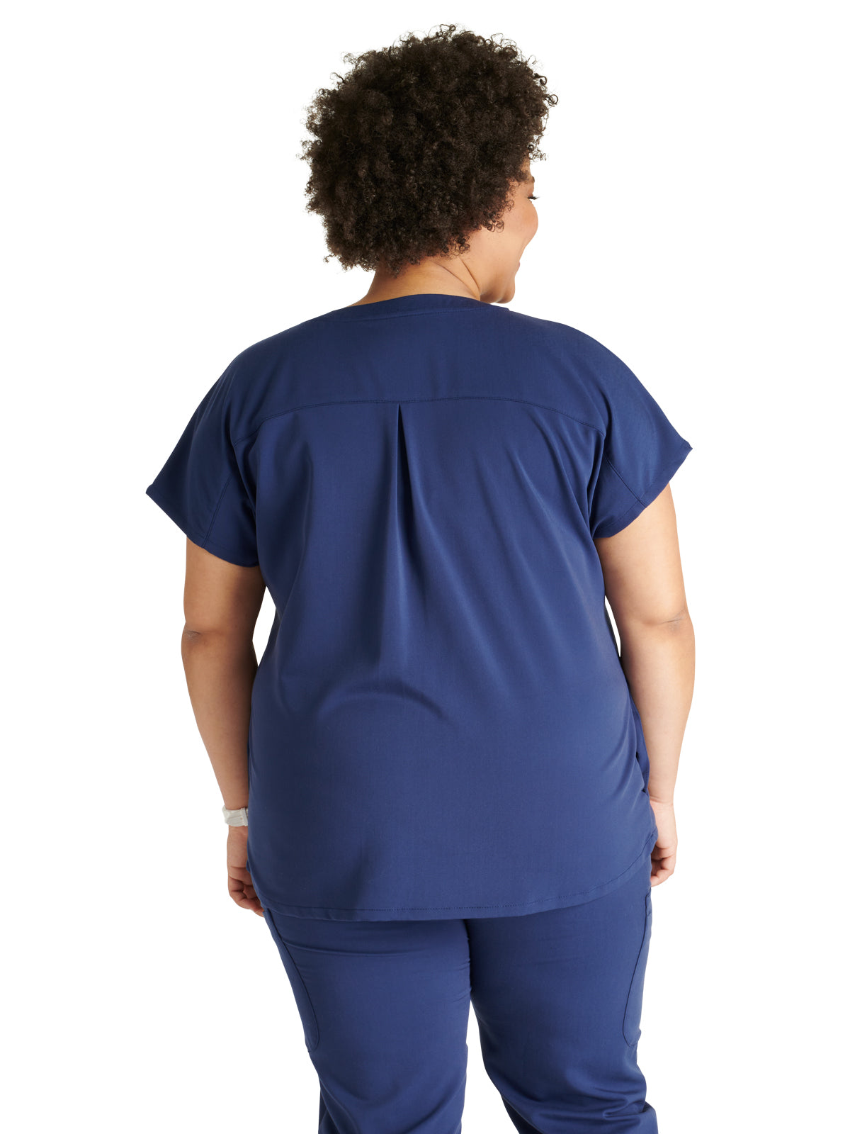 Women's V-Neck Top - CK836A - Navy