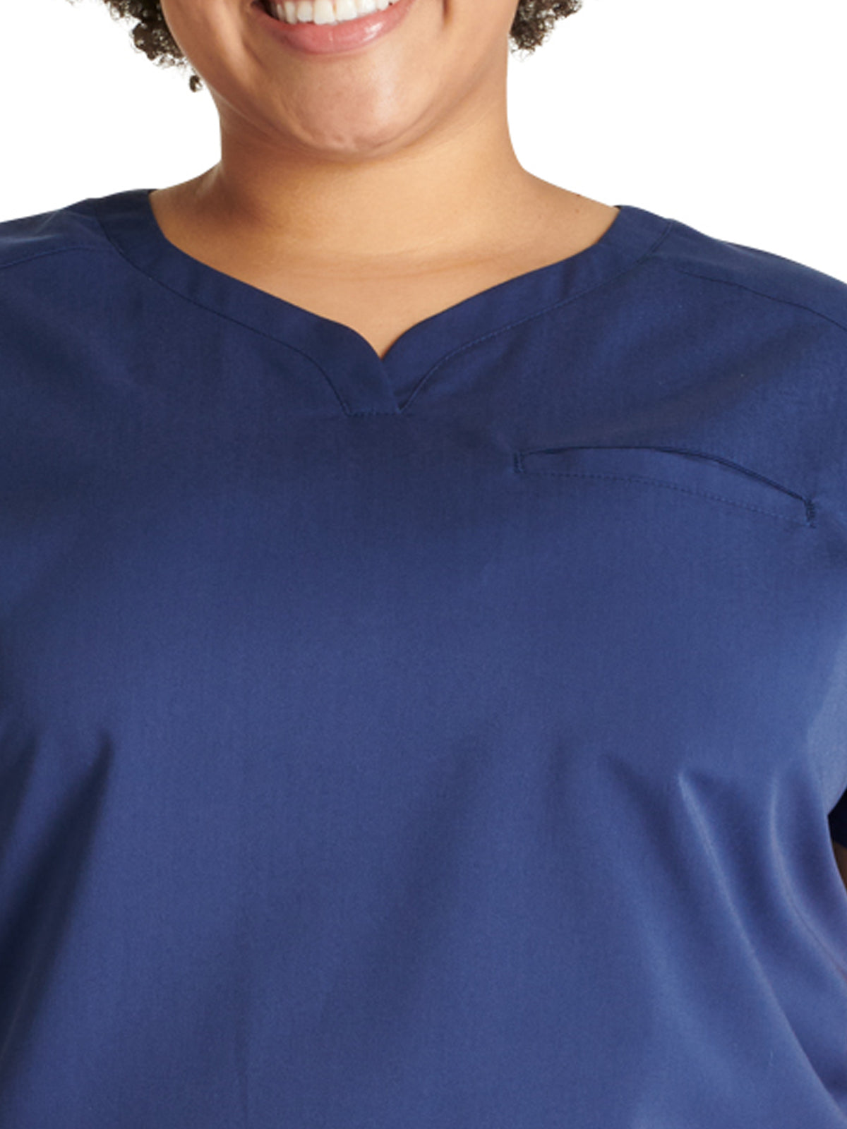 Women's V-Neck Top - CK836A - Navy