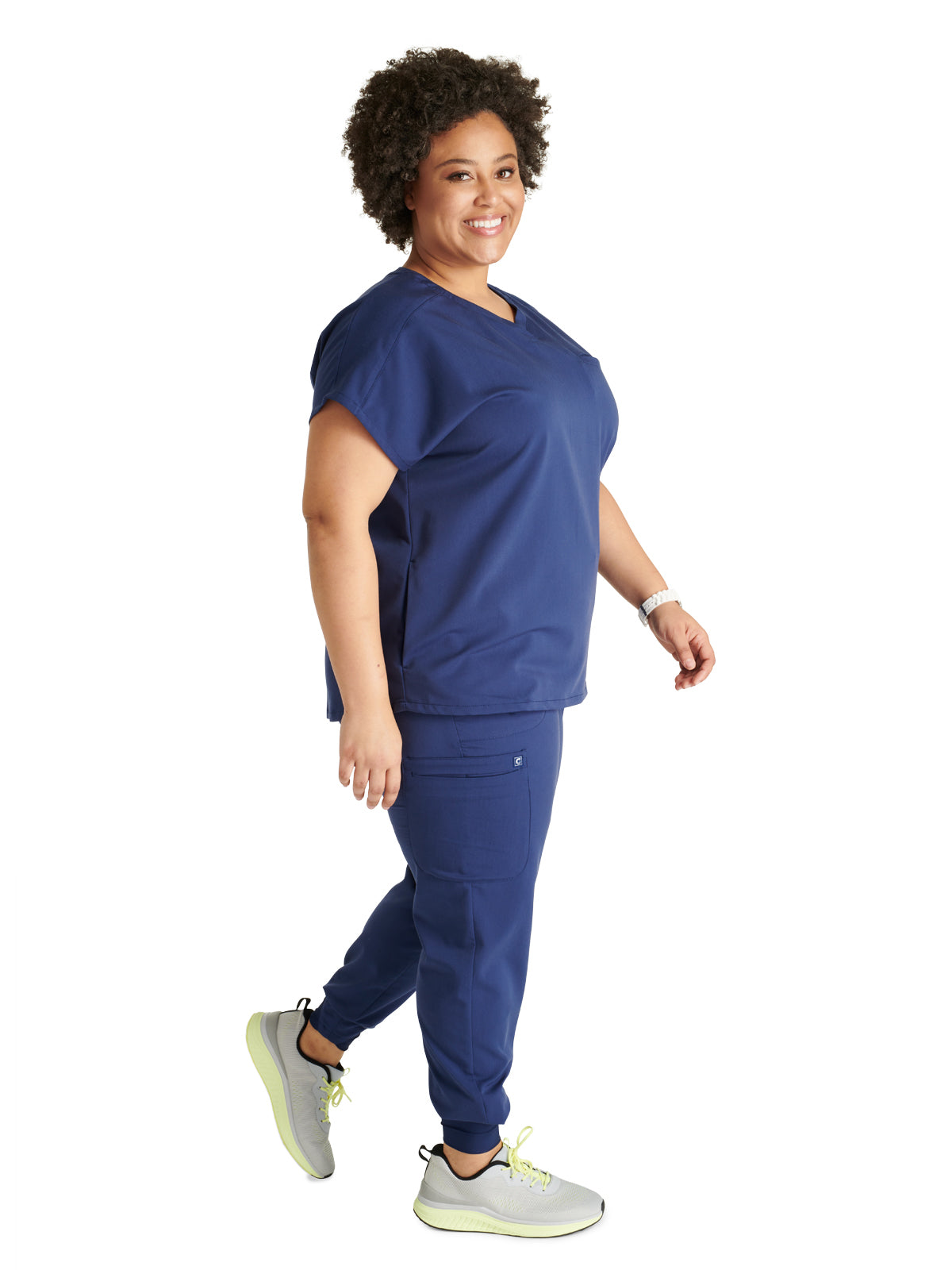 Women's V-Neck Top - CK836A - Navy